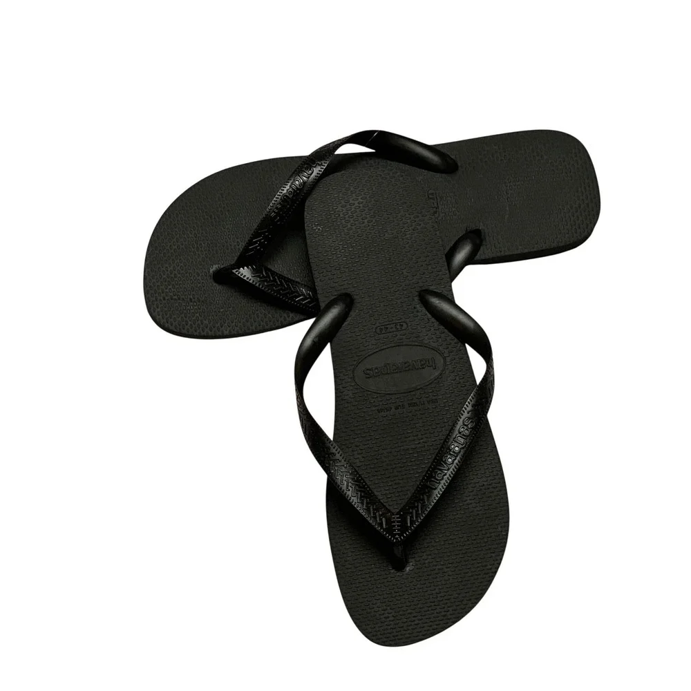 Havaianas Top Mens Black Flip Flop Sandals Size 11/12 NWT